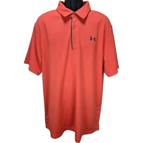 Under Armour Mens Coral Loose Fit HeatGear Polyester Polo XXL - Picture 1 of 9